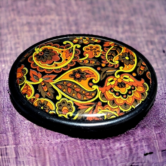 Vintage floral design oval brooch. - Picture 3 of 7